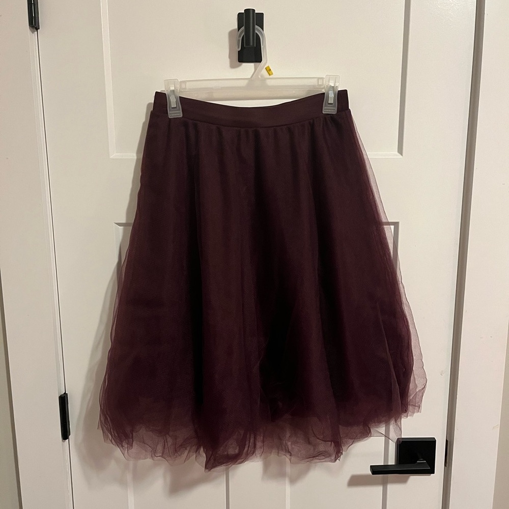 Charlotte Russe Tulle Skirt in Plum